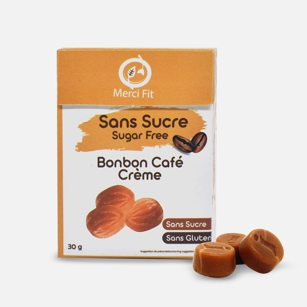 Bonbon Café Crème - Sans Sucre - Sans Gluten Merci Fit Tunisie compati