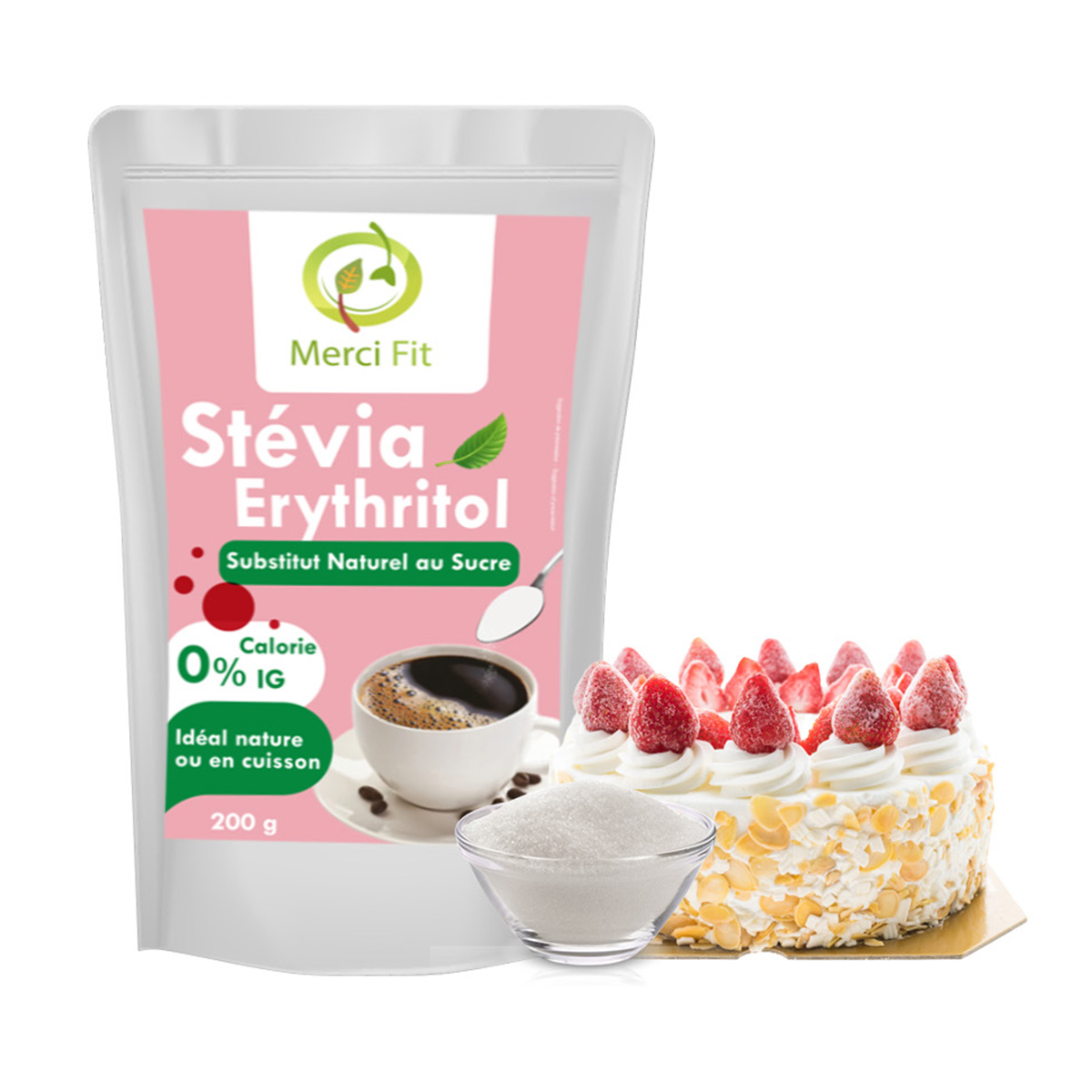 Stevia liquide remplace le sucre, pour diabétiques,..